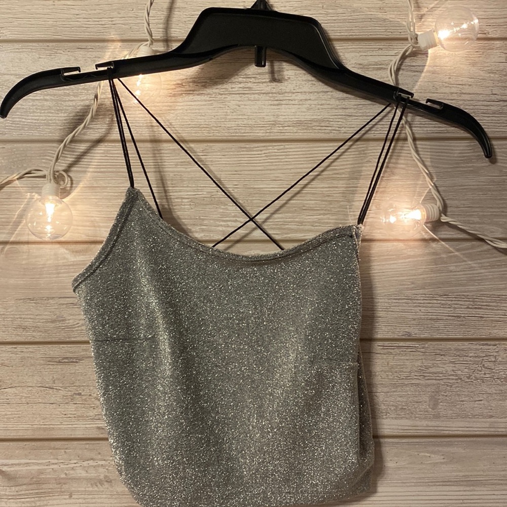Cross back cropped tank